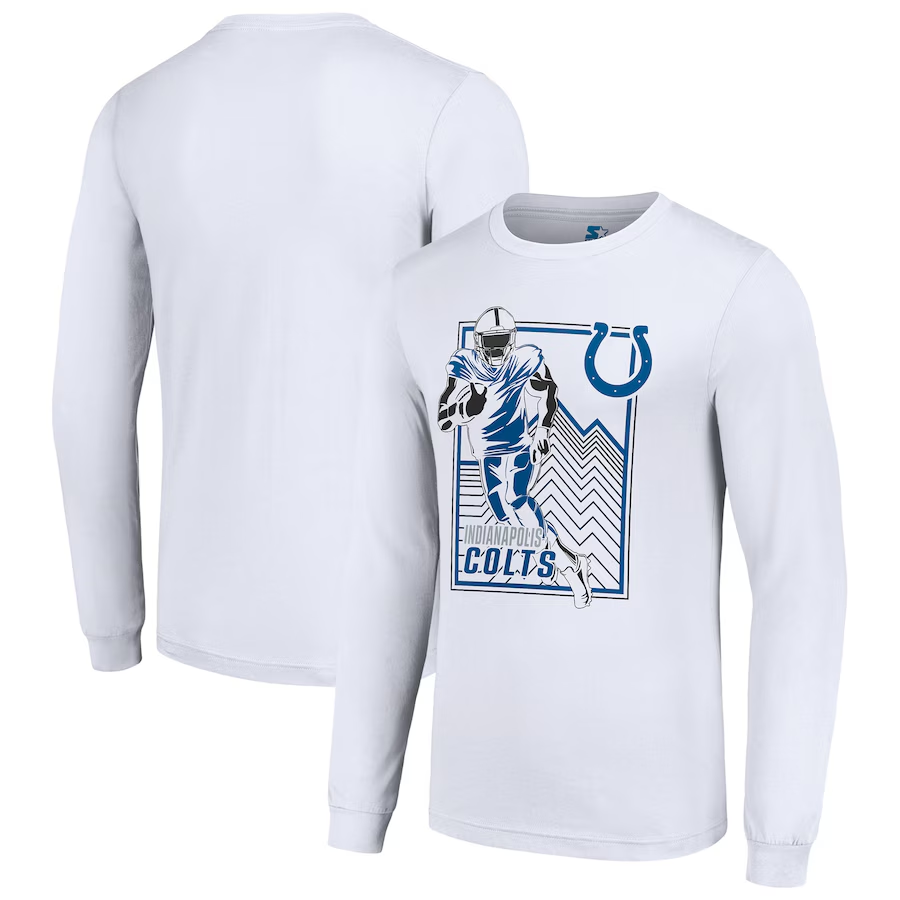 Men Indianapolis Colts white 2024 NFL Long sleeve T Shirts